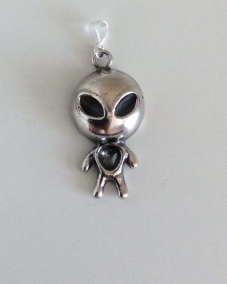 Sterling Silver Alien Pendant