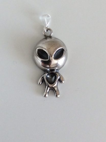 Sterling Silver Alien Pendant