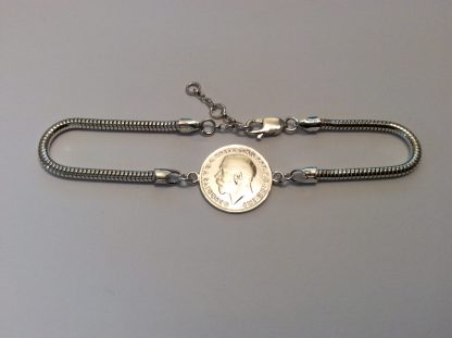 Silver Three Pence Coin Bracelet - Image 2