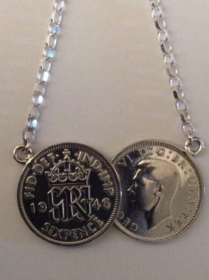 Lucky Double Sixpence Coin Necklace