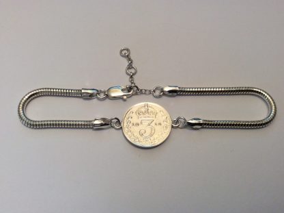 Silver Three Pence Coin Bracelet