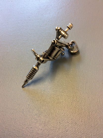 Sterling Silver Tattoo Gun Pendant - Image 4