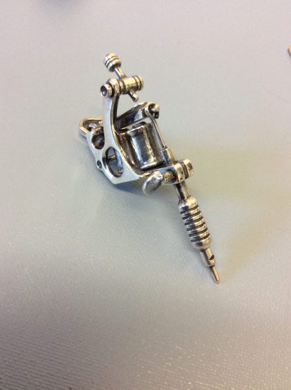 Sterling Silver Tattoo Gun Pendant - Image 2